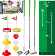 Liberry Set da Golf per Bambini, Mazze da Golf Giocattolo Retrattile con Tappetino e Stoccaggio