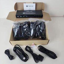 KVM Switch 2 Monitors 2 Computers 4k 144hz Extended Display HDMI Open Box New