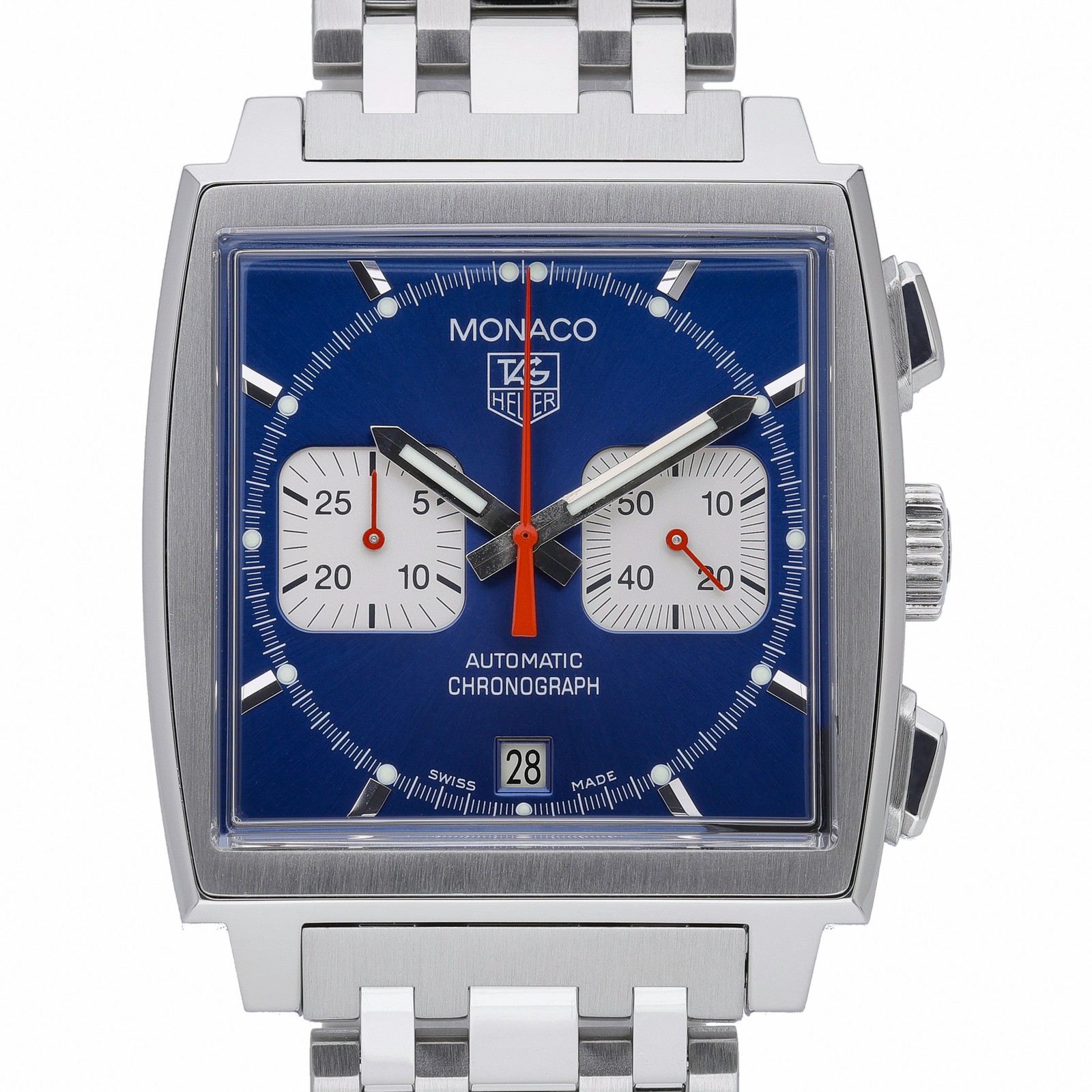 Tag Heuer Monaco CW2113-0 with 38mm Steel case and Blue dial. Excellent condi...