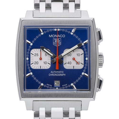 Tag Heuer Monaco CW2113-0 with 38mm Steel case and Blue dial. Excellent condi...