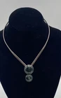 Vintage 925 Sterling Silver Neck Ring Pendant Necklace 50.01 Grams