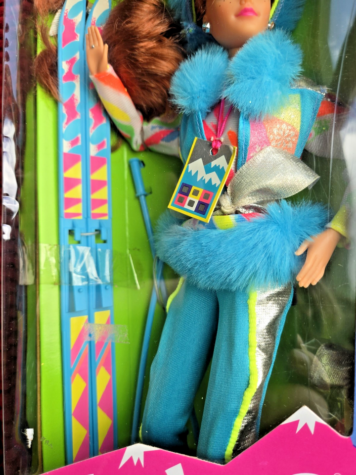 Barbie Vintage Puppe alte Puppe #7513 Ski Fun Midge 1990 Mattel Sammlerstück Retro Spielzeug