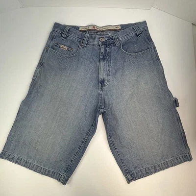 Pepe Jeans London Vintage Y2K Carpenter Baggy Long 14” Denim Jean Shorts Mens 34 - Image 1 of 4