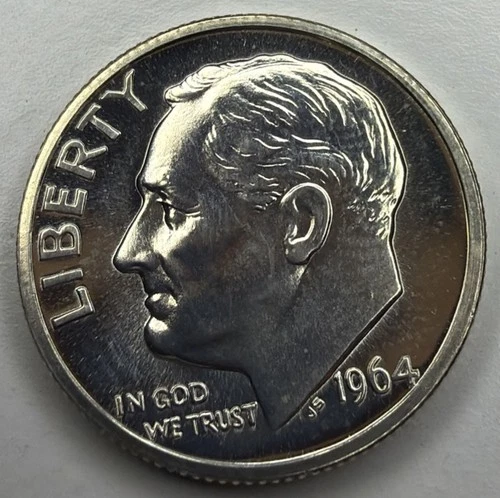 1964 Proof Silver Roosevelt Dime T44