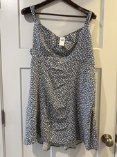Old Navy Women's Summer Dress Floral Blue White XL NWT Sundress