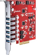 Inateck PCIe to USB 3.2 Gen 2 Extension Card with 16 Gbps Bandwidth, 6 USB Type