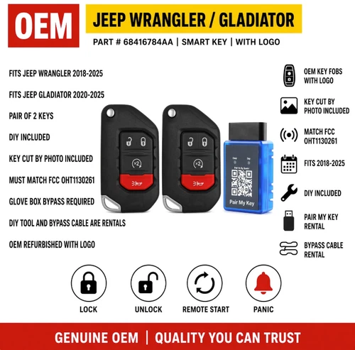 DIY OEM BUNDLE PAIR FOR WRANGLER/GLADIATOR 2018-2026 , PROGRAM IT YOURSELF!! - product listing photo