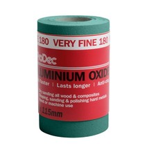 5m Roll 180 Grit Very Fine Grade Green Aluminium Oxide Abrasive Sanding Paper
