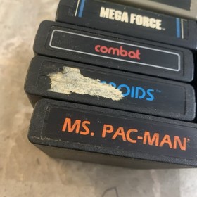 Video Game Lot 1980s Atari 2600 Colecovision Moon Patrol Super Cobra River Raid+