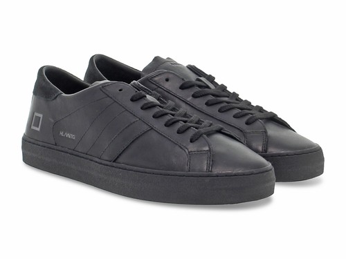 Sneakers D.A.T.E. M HILL LOW NN in black leather - Men's Shoes - Picture 5 of 5