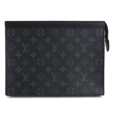 Louis Vuitton Pochette Voyage Monogram Black Medium Good Condition