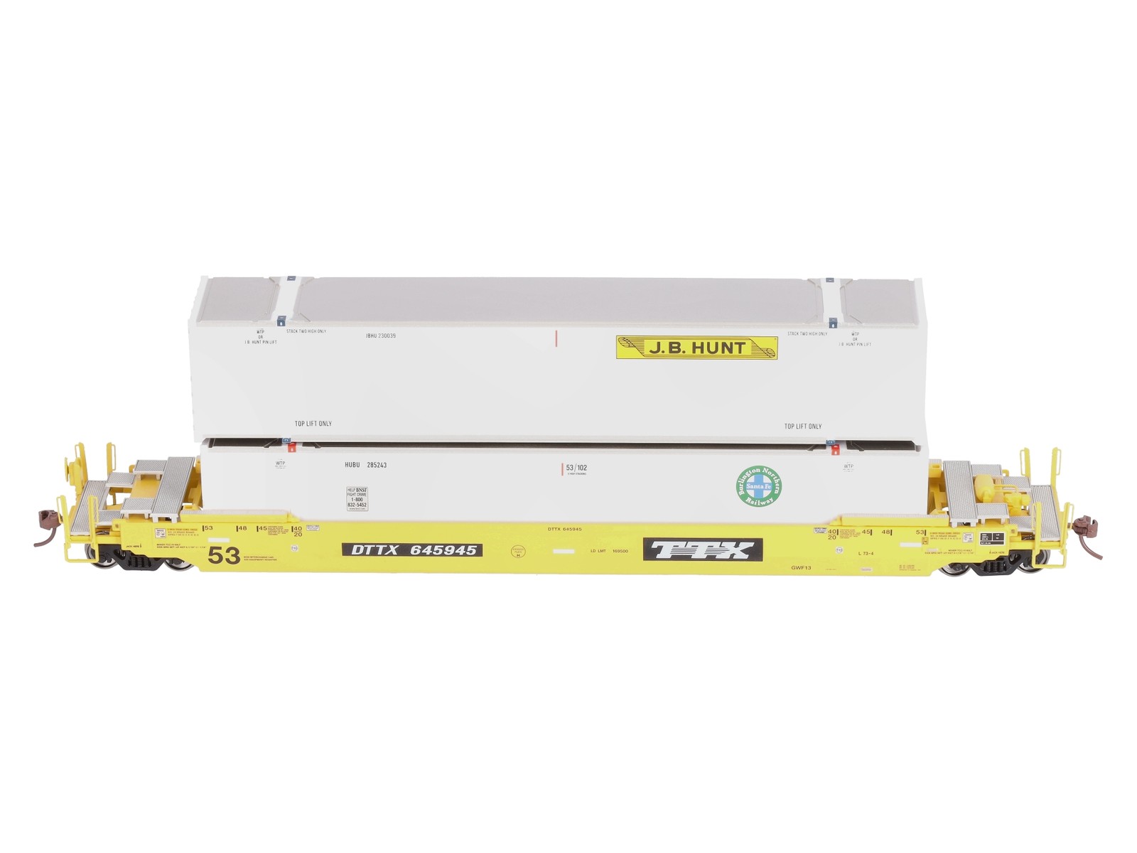Rapido Trains 401009 HO Scalew Gunderson 53' TTX Husky Stack Car #645945 LN/Box