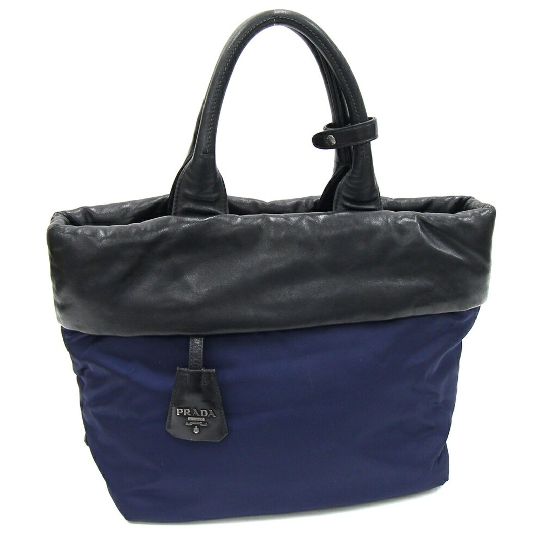 RARE Prada 1BG959 Navy Black Leather Handbag