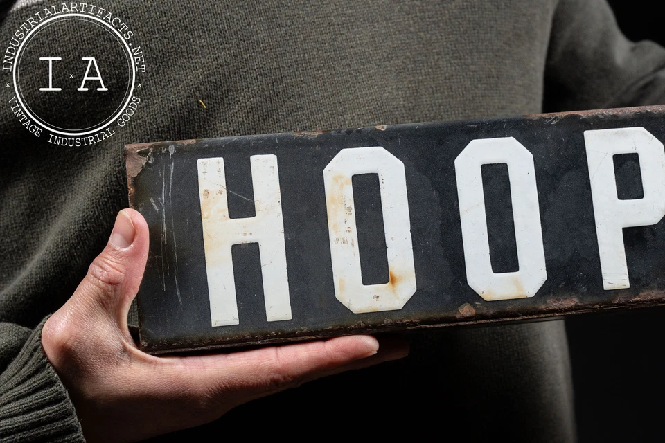 Placa de rua vintage "Hooper Ave." porcelana esmalte dupla face - 2 - Imagem 2 de 4