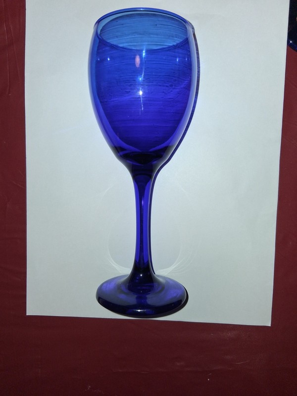 Four Cobalt Blue Wine Glasses  Excellent