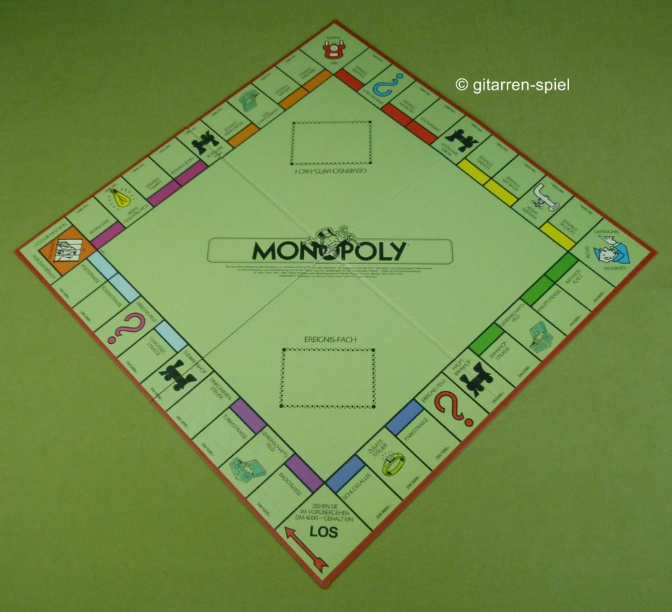 Monopoly - Komplett Top! DM-Version! Quadratische Ausgabe von Parker - Bild 4 von 4