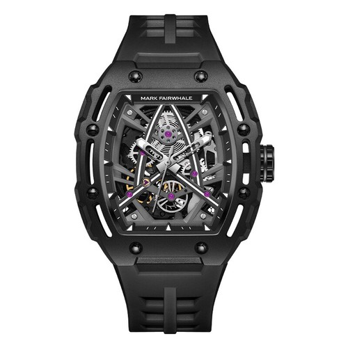 Orologio da polso meccanico automatico MARK FAIRWHALE Barrel Hollow Luminoso Tourbillon - Foto 24 di 26