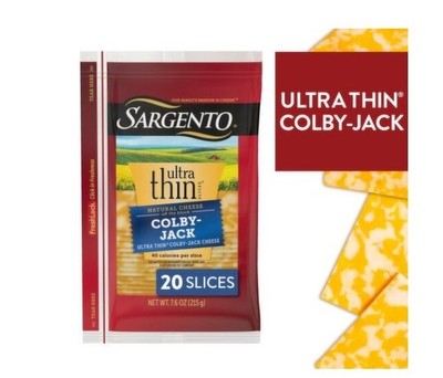 Sargento Ultra-Thin Colby-Jack Cheese, 20 count, 7.6 oz (2 Pack)
