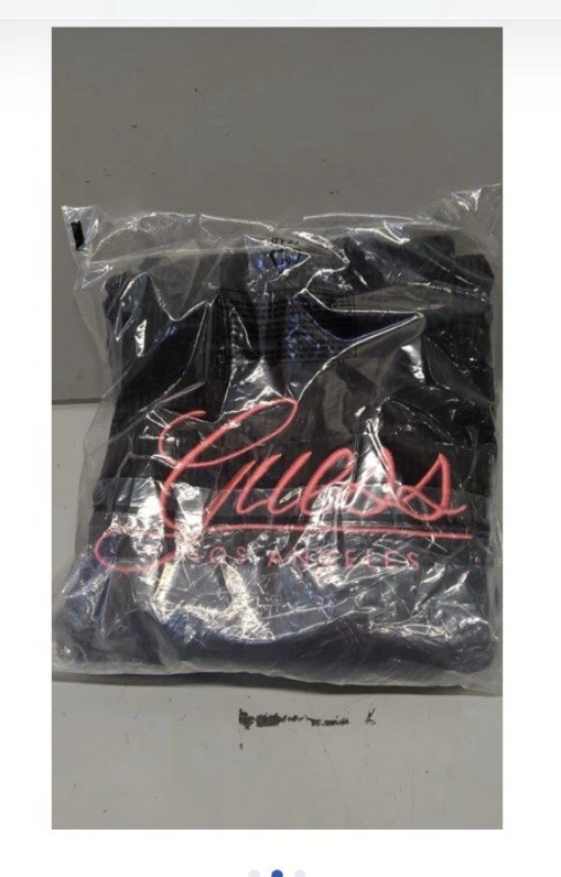 GUESS 女孩黑色标志长袖连帽连衣裙 16 岁 — 第 3/3 张图片