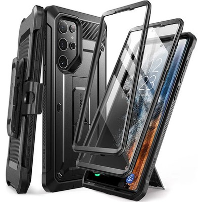 Handyhülle für Galaxy S22 Ultra Supcase Case Cover Futeral Hülle Tasche Schwarz
