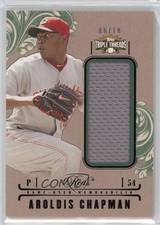 2014 Triple Threads Unity Single Jumbo Relics Emerald 6/18 Aroldis Chapman 0c6