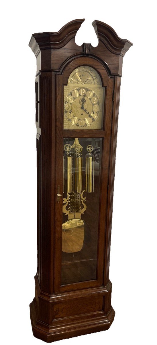 Ethan Allen Grandfather Clock Model 3038 - Triple Chime, Moon Dial