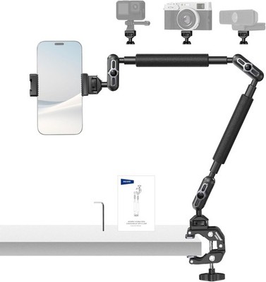 Neewer 22'' Magic Arm mit Schreibtisch C Klemme, Overhead Halterung mit Gelenkmikrofon... 