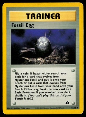 2001 Neo - Discovery Fossil Egg #72 Non Holo Pokemon Card