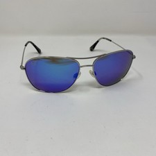 MAUI JIM CLIFF HOUSE Sunglasses MJ247-17 Silver /Blue Hawaii POLARIZED 136H