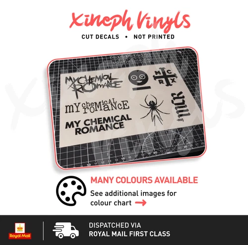 My Chemical Romance vinyl sticker set decal black parade car mcr window optional