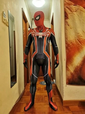 Spiderman Bodysuit Cosplay Costume Zentai w/ Detached Mask - Image 1 of 4