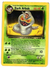 Pokemon TCG Dark Arbok 19/82 Rare Team Rocket Unlimited HEAVY DMG