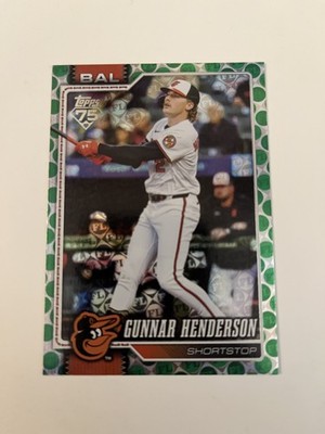 2026 Topps Series 1 Gunnar Henderson #46 Spring Training Green /99 Orioles 