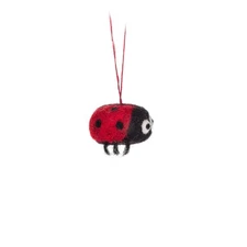 Abbott Collection 28-NEPAL-559 Mini Ladybug Ornament, 1 EA, Red/Black