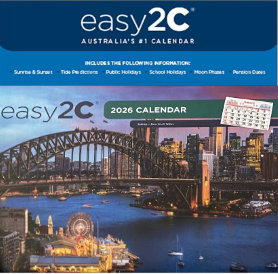 2026 Magnetic Calendar Easy2C Magnet EsE-2c Easy To See - image 2 of 4