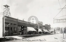 Jail & Fire Department Malta IL Illinois DeKalb Co RPPC Photo Postcard COPY