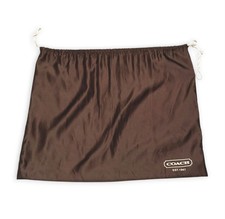 Coach Dust Bag Large Brown Cotton Drawstring Storage Cover Case19"x15" Authentic