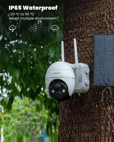 ieGeek 2K 360° Solar Security Camera Outdoor with Color Night Vision - Picture 11 of 13