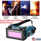 Solar Powered Welder Glasses Auto Darkening Helmet Eyes Goggle Welding Mask New