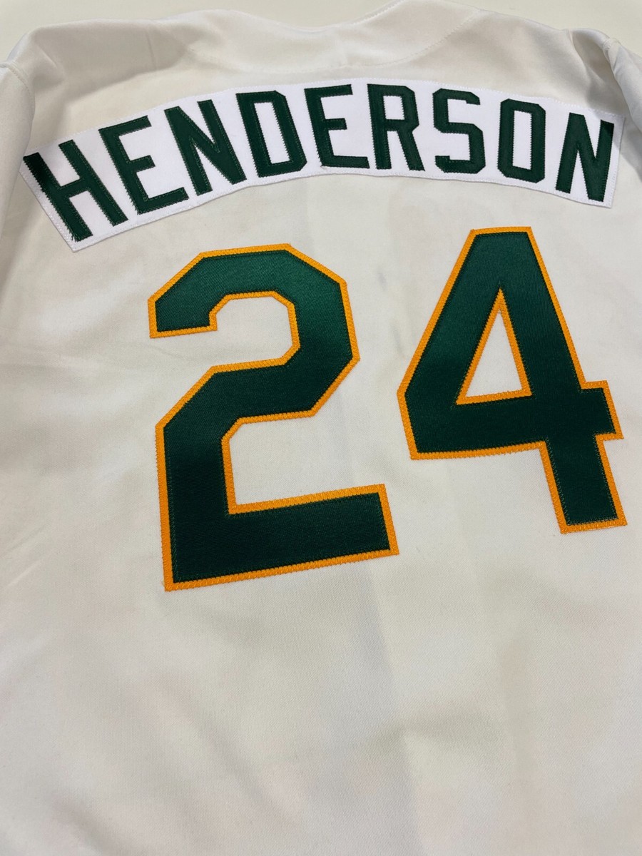 RICKEY HENDERSON 1989 WORLD SERIES OAKLAND A's RAWLINGS AUTHENTIC