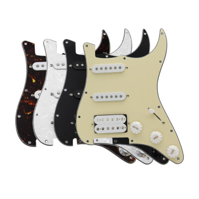 Prewired FD ST HSS Guitar Loaded Pickguard FLEOR Alnico 5 Pickups Pots fit ST