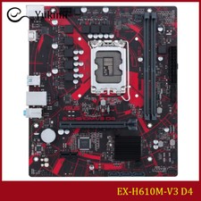 FOR ASUS EX-H610M-V3 D4 DDR4*2 HDMI LGA1700 64GB Intel Motherboard Test OK