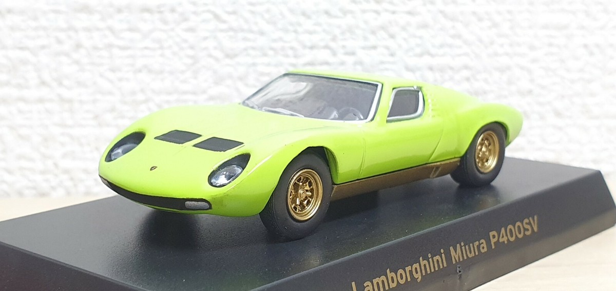 LAMBORGHINI MIURA P400 SV ミニカー 1/64 Kyosho LAMBORGHINI MIURA P400SV GREEN/GOLD diecast car model