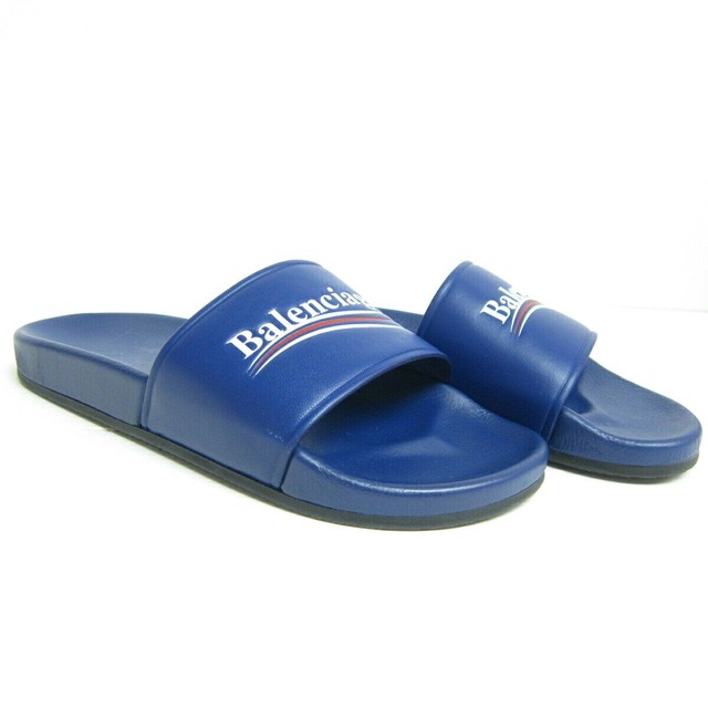 balenciaga blue slides