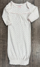 Baby Girl Clothes Carter's Preemie Pink Gray Polka Dot Sleep gown