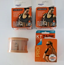 lot KT & Equate Kinesiology Athletic Tape 1 &3/4 copper infused 1 pro 1 extreme