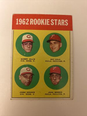 1963 Topps Rookie Stars Sammy Ellis/Ray Culp/Jesse Gonder/John Boozer Card #29