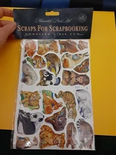 vintage Mamelok Press Ltd. paper scraps pkg 2 sheets baby animals
