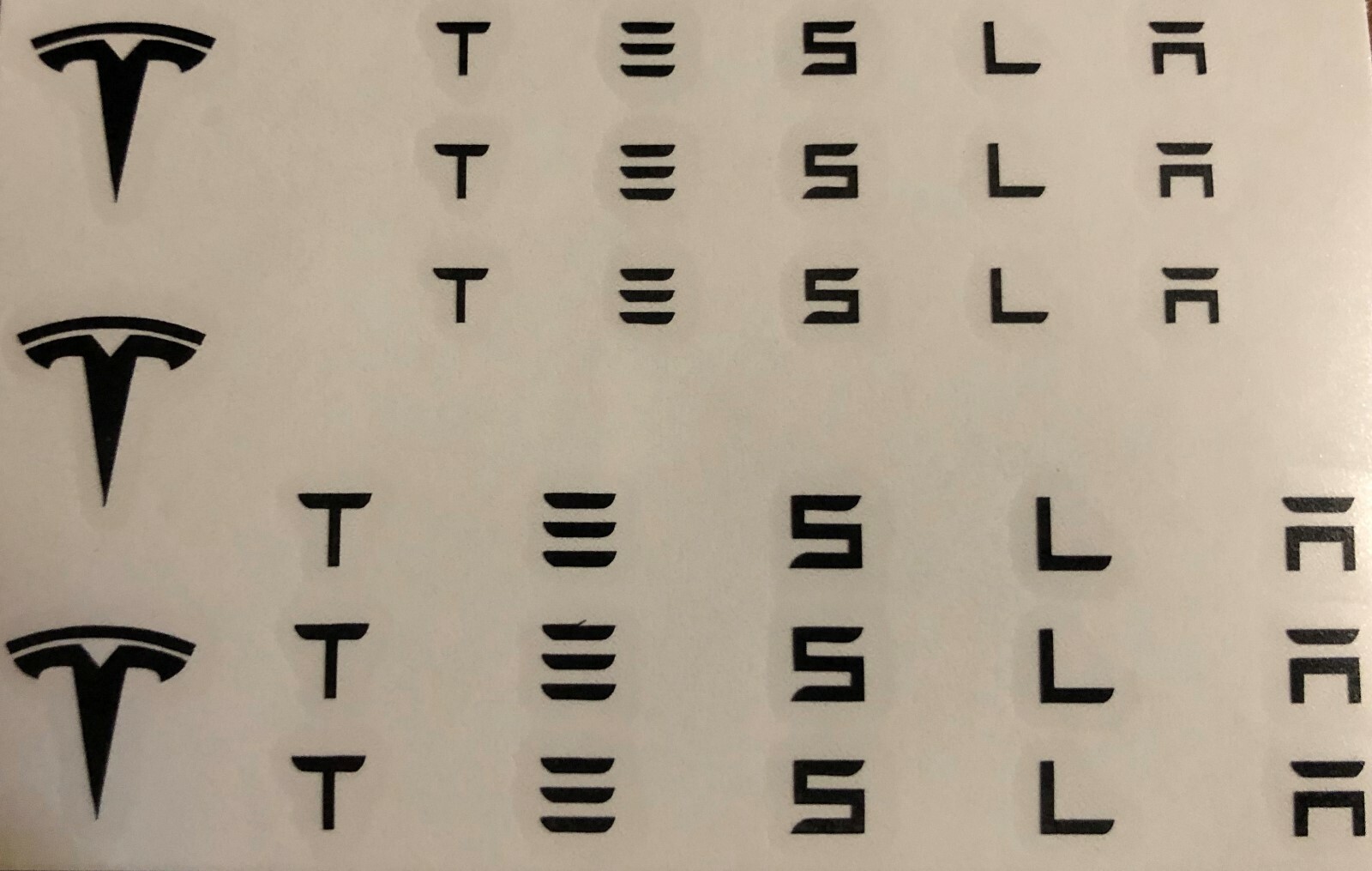 9 TESLA Brake Caliper Logo Vinyl Decals Stickers Heat Resistant eBay