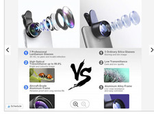  Smartphone professionale 4K HD180 gradi 15x macro e super per iPhone SAMSUNG 